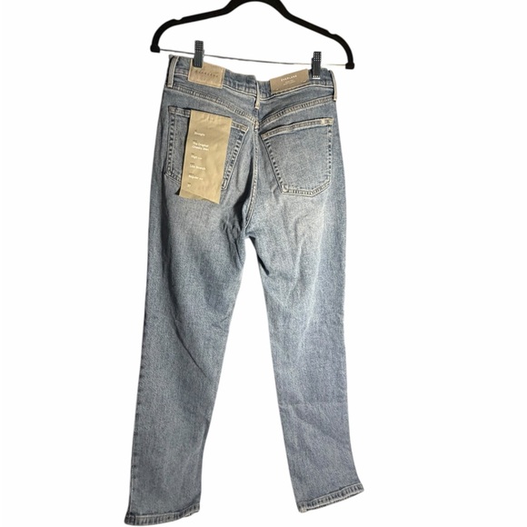 NWT Everlane High Waist Straight Original Cheeky Light Wash Denim Jeans Sz 27 - Picture 3 of 11